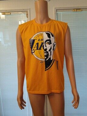 Men's Sleeveless Lakers Graphic Jersey Tank - Gold